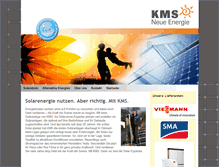 Tablet Screenshot of kms-neue-energie.de